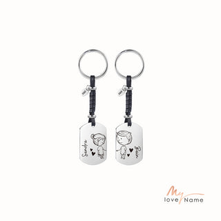 Custom Name Couple Keychain