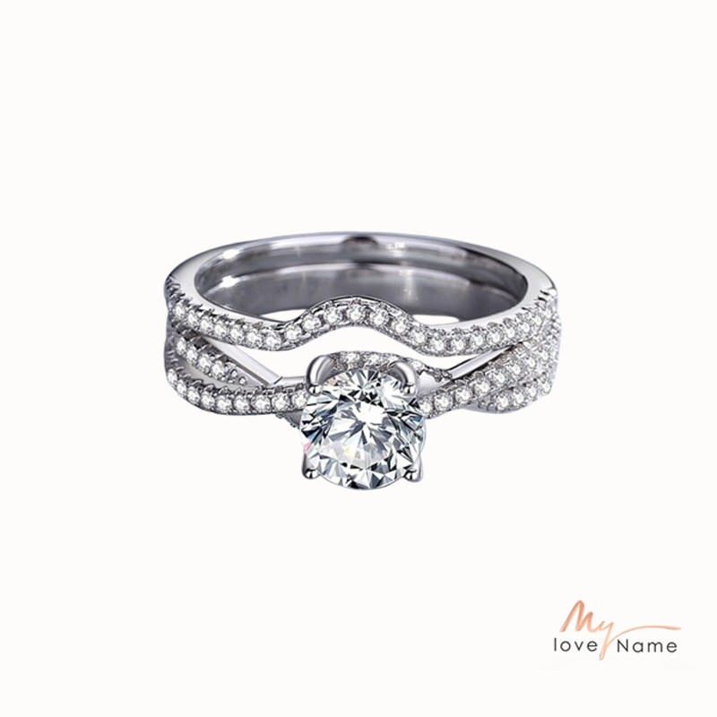 925 Sterling Silver Moissanite Ring