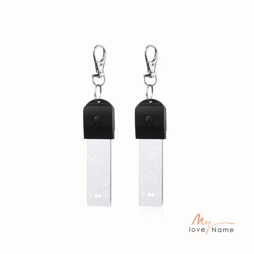 Custom Letter Couple Keychain