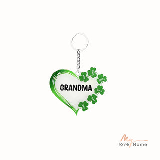Christmas Decoration Custom Acrylic Name Heart Keychain