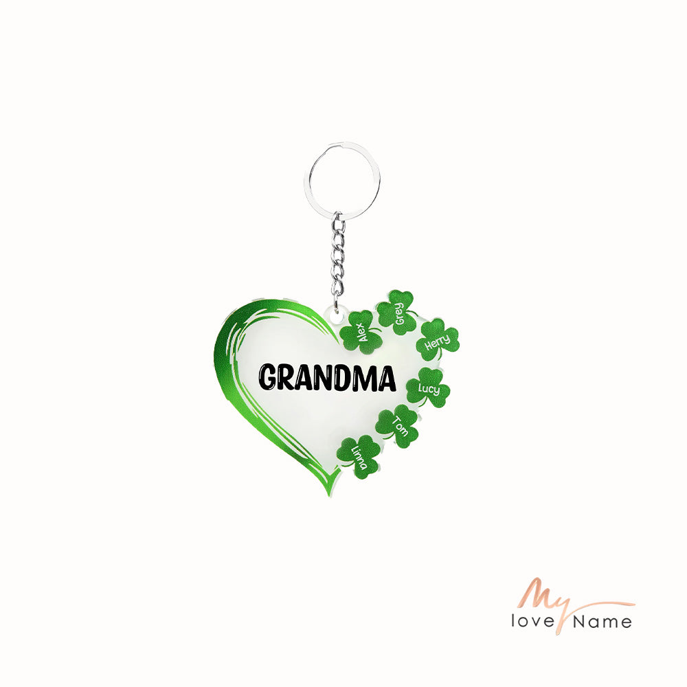 Christmas Decoration Custom Acrylic Name Heart Keychain