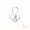 Personalized Rhodium Plated Photo Keychain