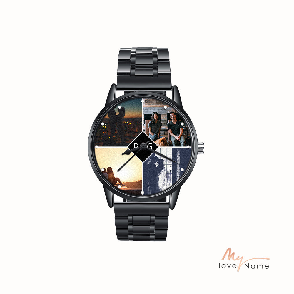Personalized Alloy Leather Photo Watch