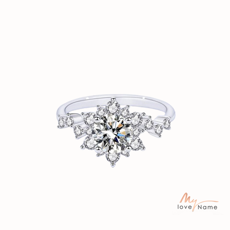 925 Sterling Silver Moissanite Ring