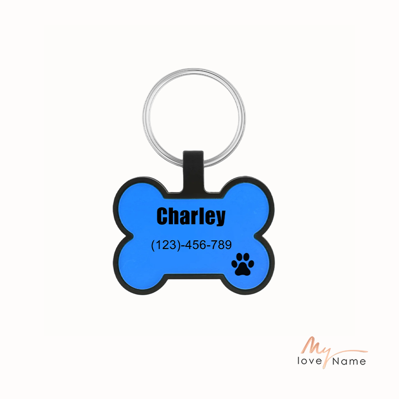Custom QR Code Bone Dog Tag