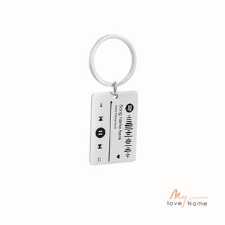 Personalized Stainless Steel Spotufy Code Keychain
