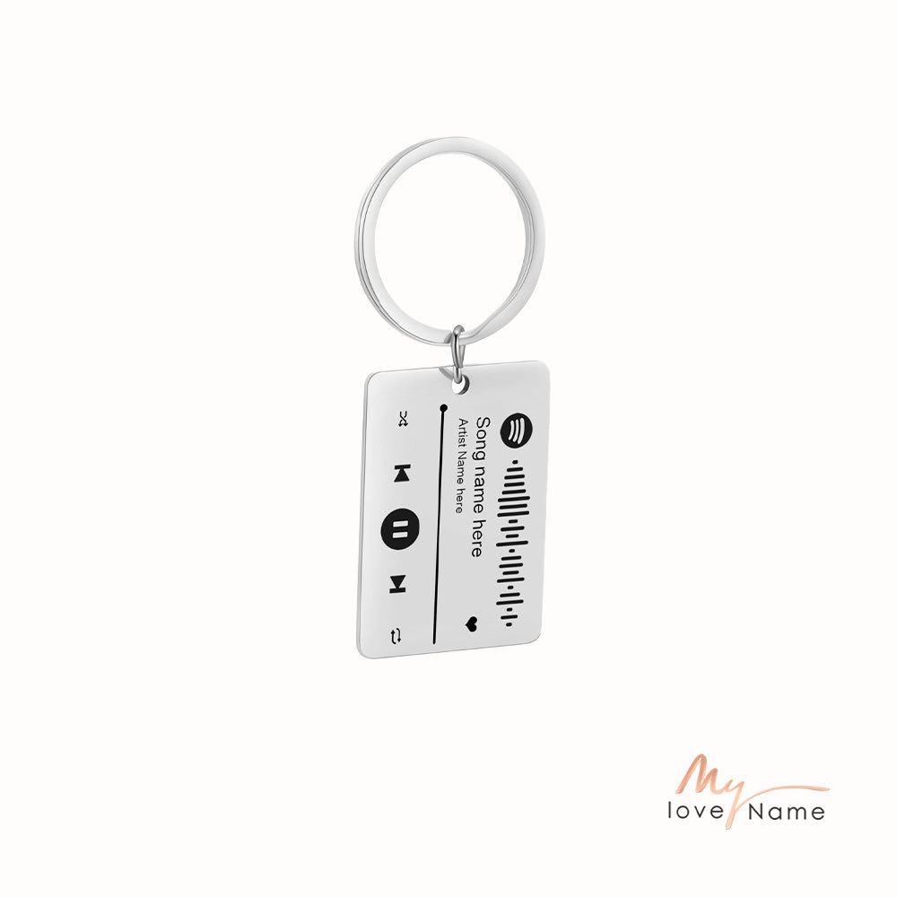 Personalized Stainless Steel Spotufy Code Keychain