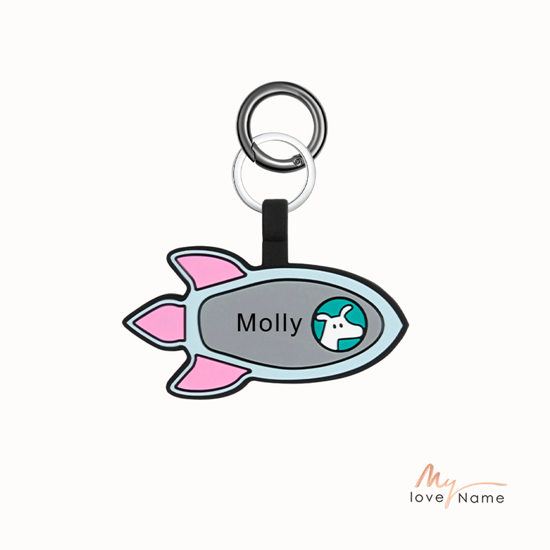 Personalized Rocket Dog Tag