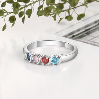 Copper Birthstone Name Ring