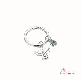 Custom Name Angel Keychain