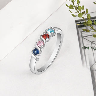 Copper Birthstone Name Ring