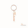 Personalized Rhodium Plated Name Keychain