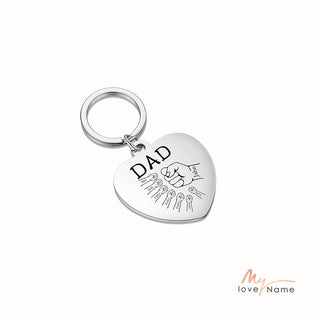 Custom Stainless Steel Heart Keychain