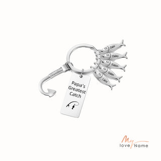 Custom Stainelss Steel Keychain with Fish