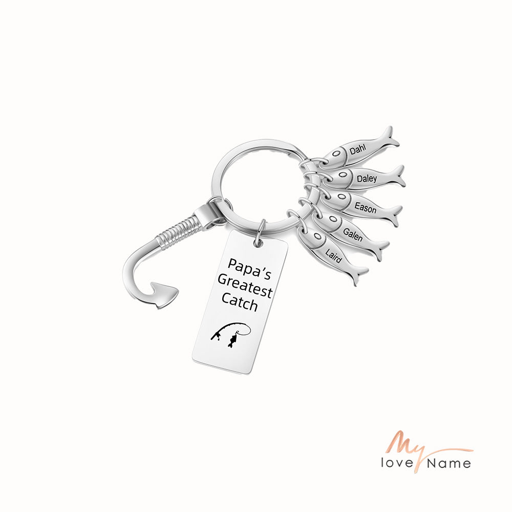 Custom Stainelss Steel Keychain with Fish