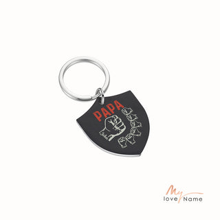 Personalized Dad Keychain