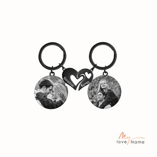 Custom Photo Couple Keychain