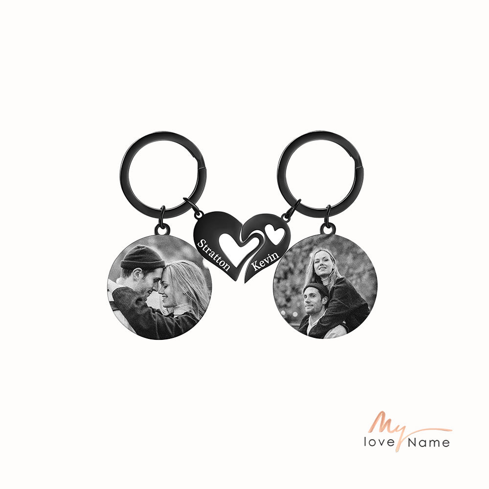 Custom Photo Couple Keychain