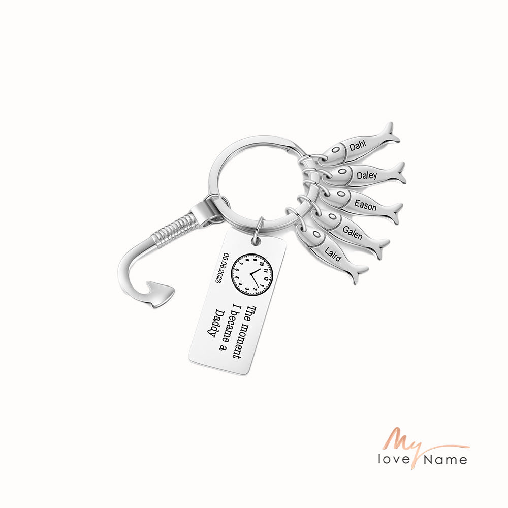 Custom Stainelss Steel Keychain with Fish