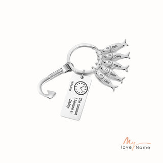 Custom Stainelss Steel Keychain with Fish