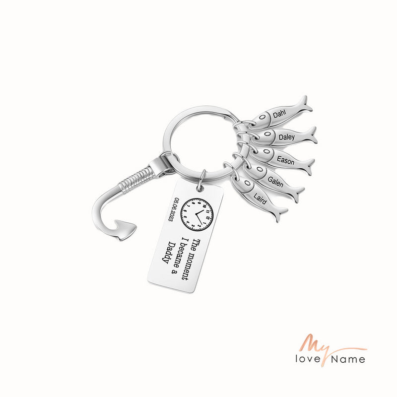 Custom Stainelss Steel Keychain with Fish