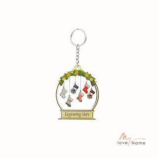 Christmas Decoration Custom Name Keychain