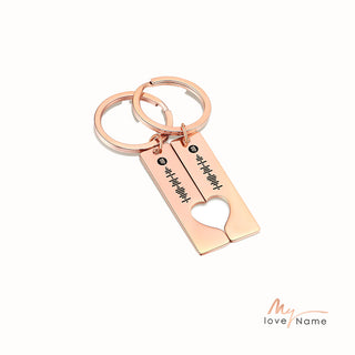 Personalized Stainless Steel Friendship Spotify Keychain