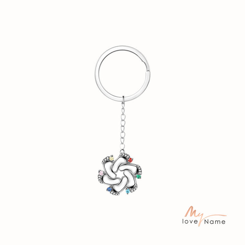 Copper Baby Feet Keychain