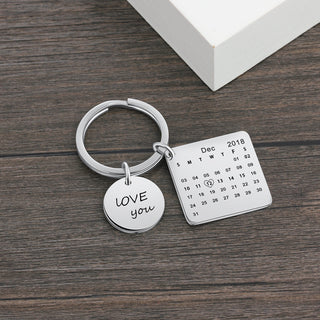 Custom Name Calendar Keychain