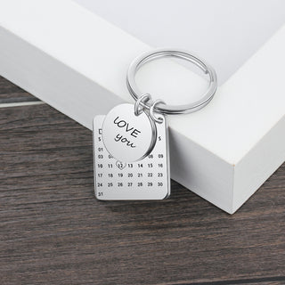 Custom Name Calendar Keychain