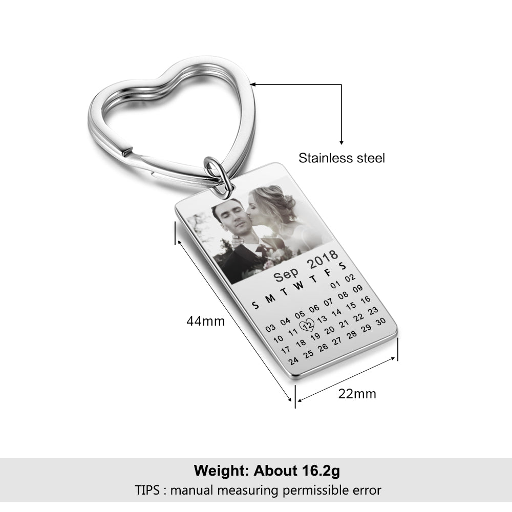 Custom Heart Shape Key Chain