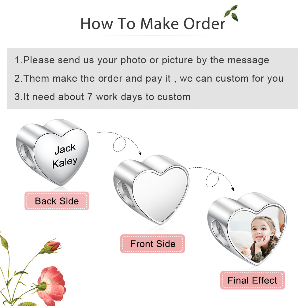 Custom Photo Bracelet Charm