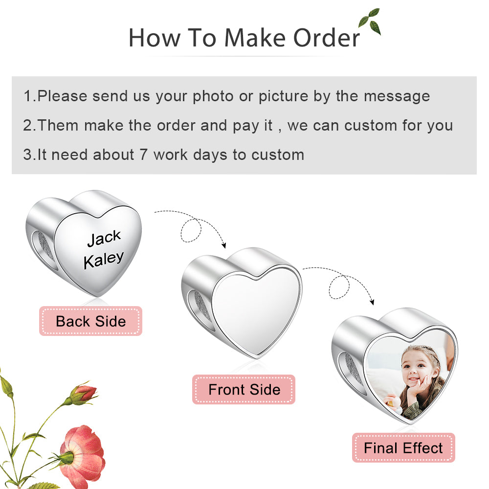 Custom Photo Bracelet Charm