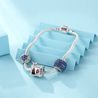 TV Shape Custom Photo Bracelet Charm