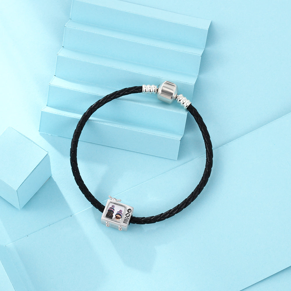 TV Shape Custom Photo Bracelet Charm