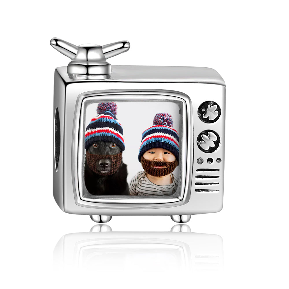 TV Shape Custom Photo Bracelet Charm
