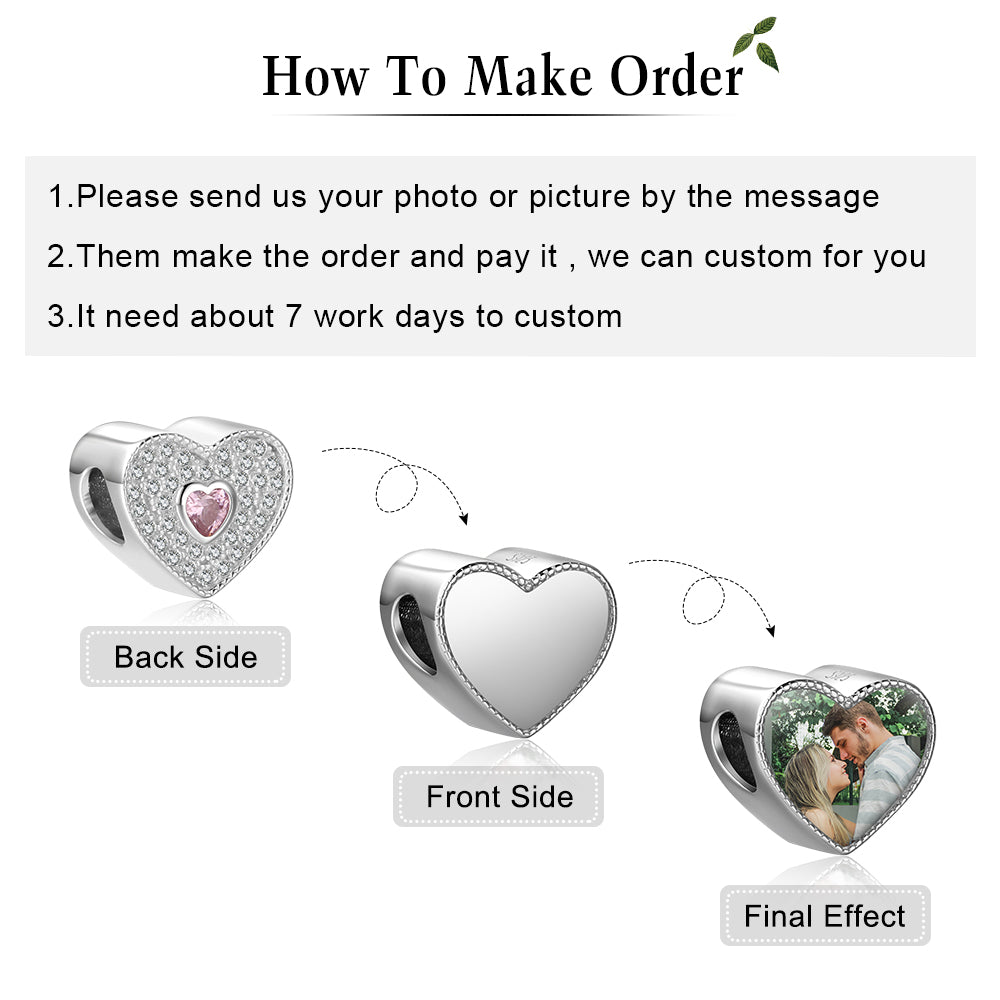 Custom Photo Bracelet Charm