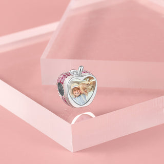 Custom Photo Apple Shape Bracelet Charm