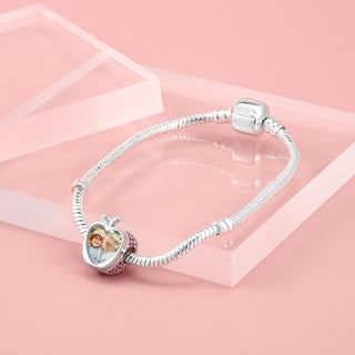 Custom Photo Apple Shape Bracelet Charm