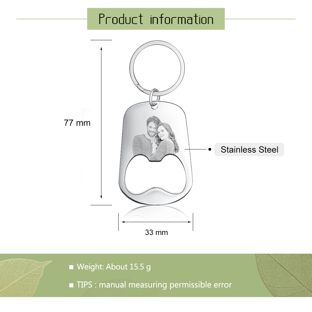 Best Personalized Stainless Steel Photo Keychain