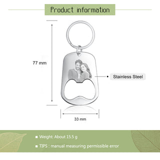 Best Personalized Stainless Steel Photo Keychain