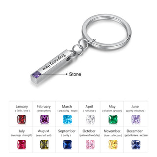 Stainless Steel Bar Keychain