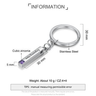 Stainless Steel Bar Keychain