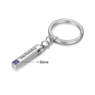 Stainless Steel Bar Keychain