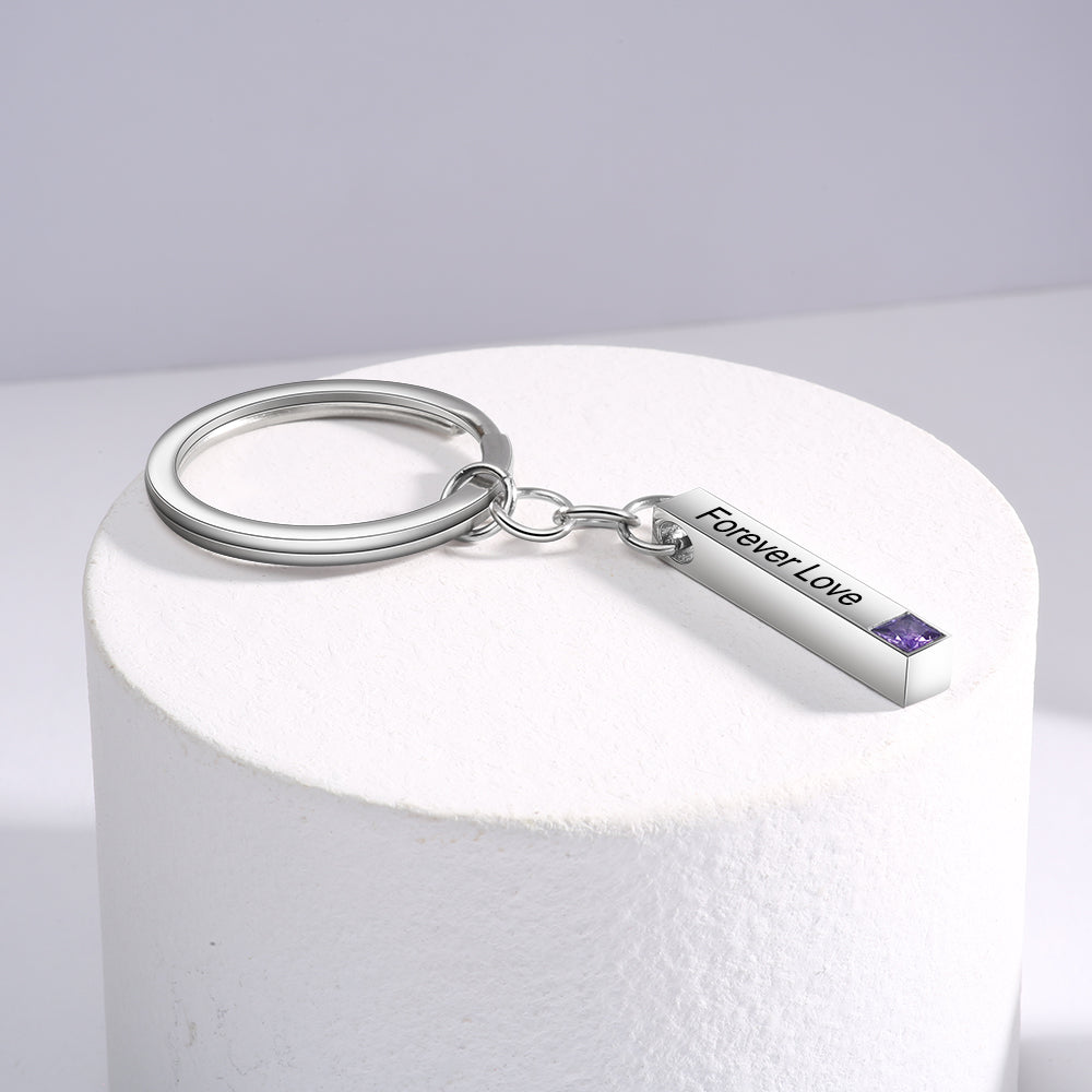 Stainless Steel Bar Keychain