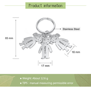 Engraving Stainless Steel 2-6 DollsKeychain