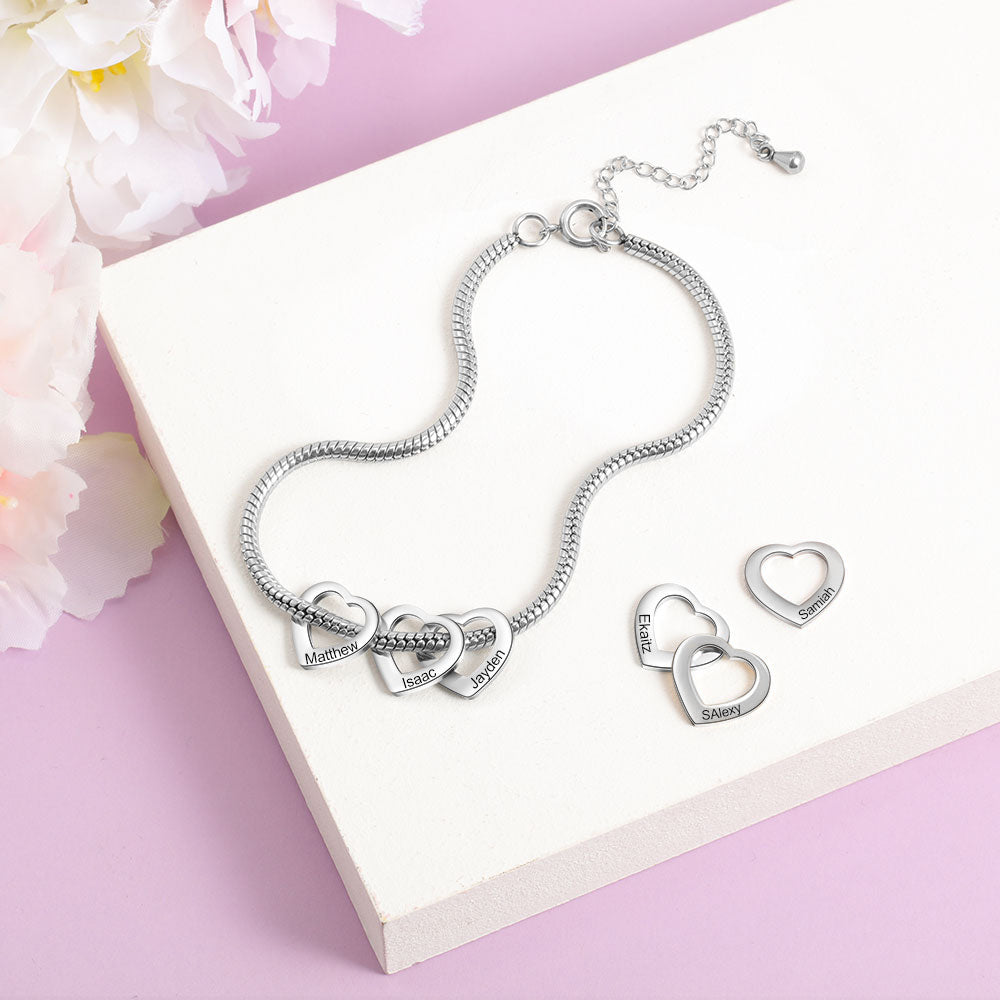 Stainless Steel Heart Shaped Anklet