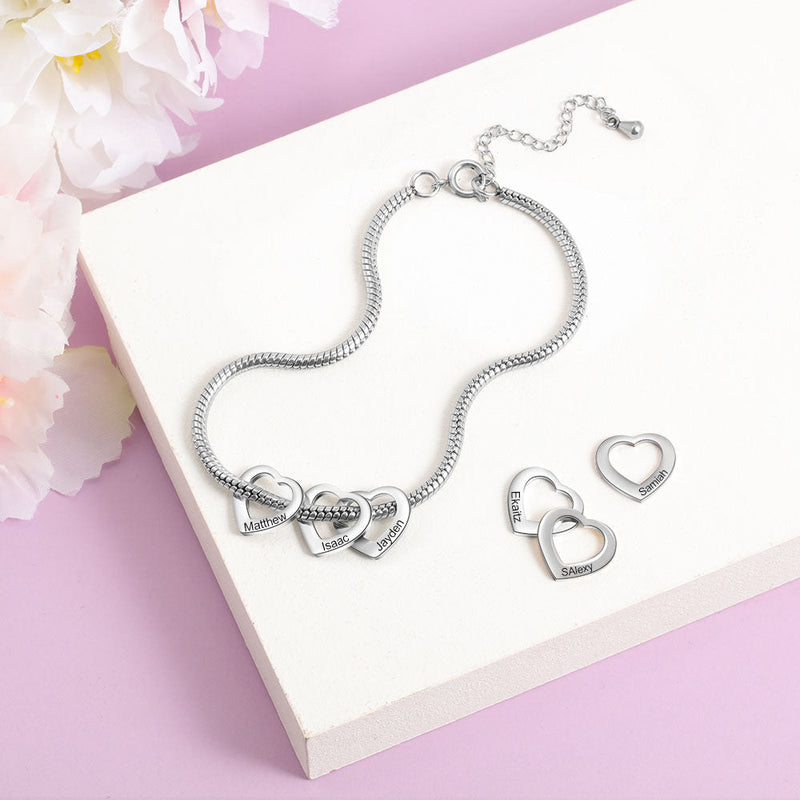 Stainless Steel Heart Shaped Anklet