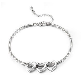 Stainless Steel Heart Shaped Anklet