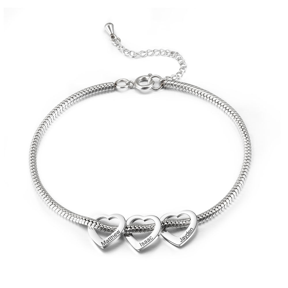 Stainless Steel Heart Shaped Anklet